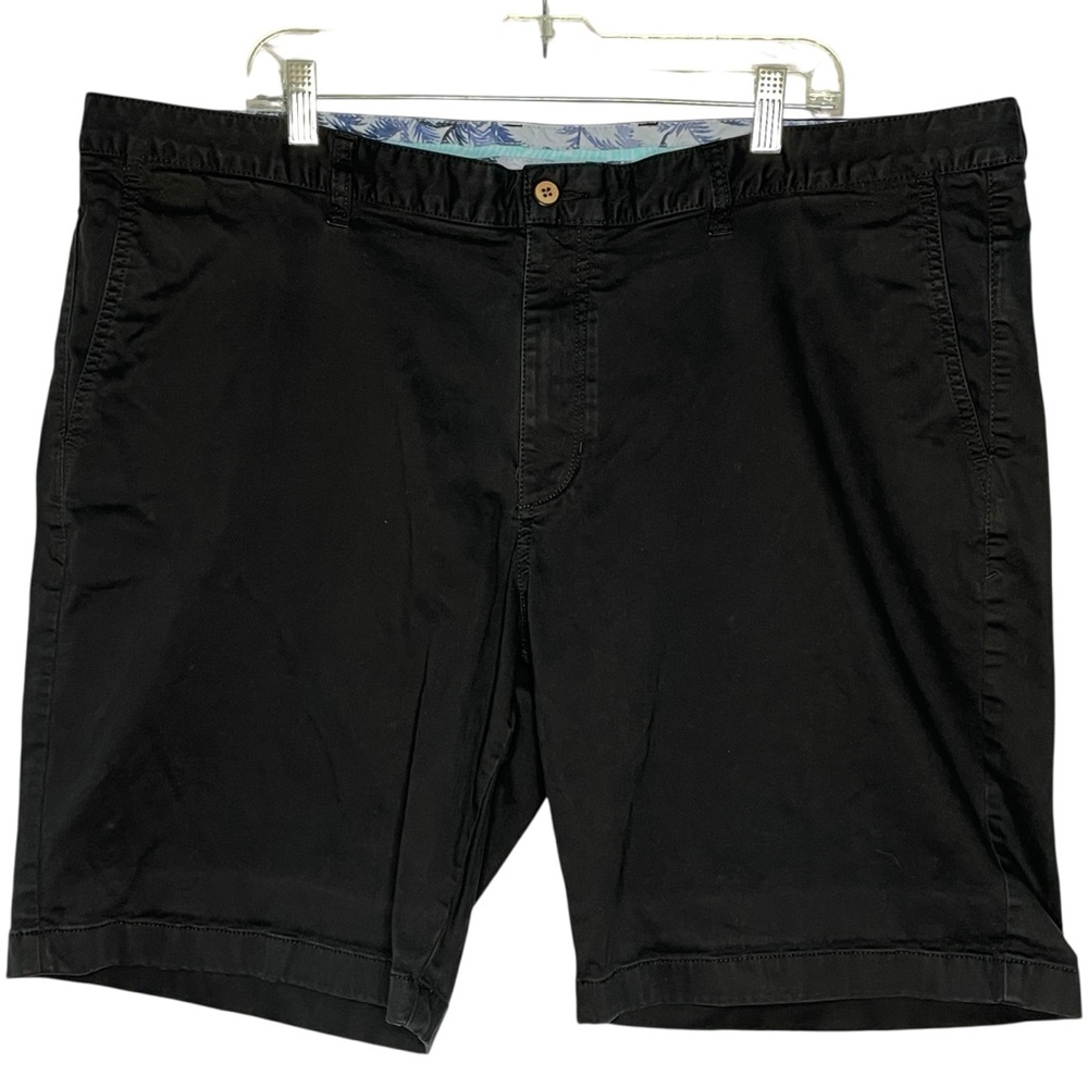 Tommy Bahama Shorts Men Size 44 Black Chino Cotton Twill Flat Front